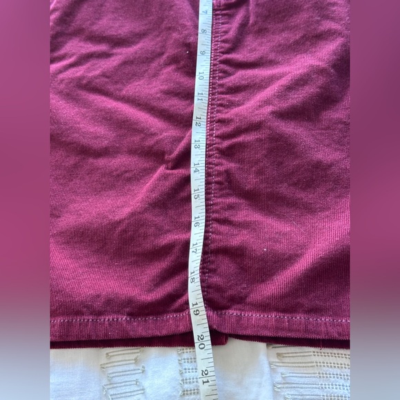 LONDONJEAN by Victoria Secret Burgundy Wine Corduroy Pencil Skirt Y2K era RARE - Picture 9 of 10